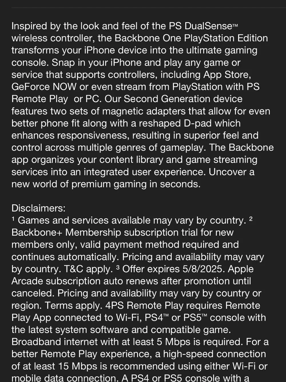 Backbone One Mobile Controller for iPhone